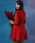 Mini Skater Velvet Red Dress